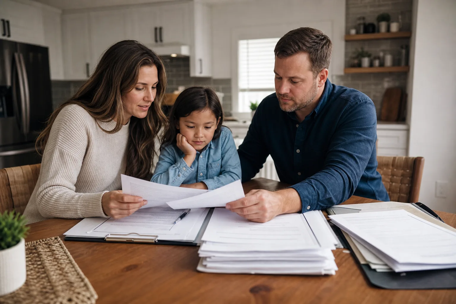 Family care and child visa documents