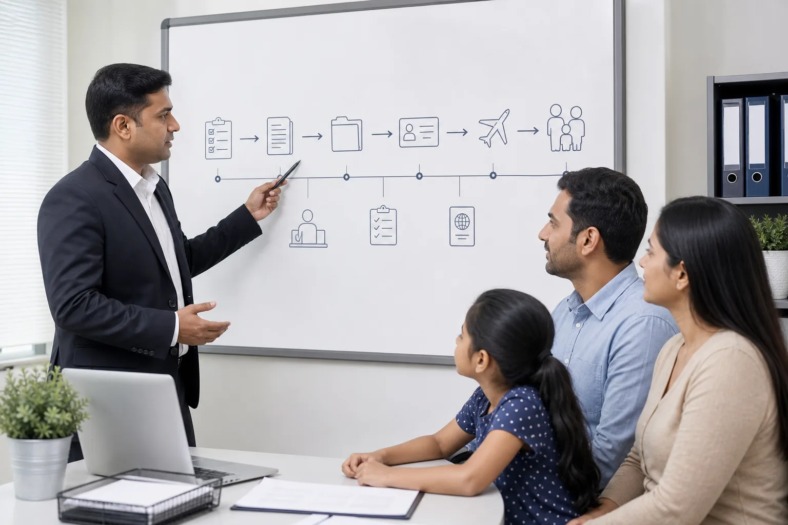 Structured family visa preparation process